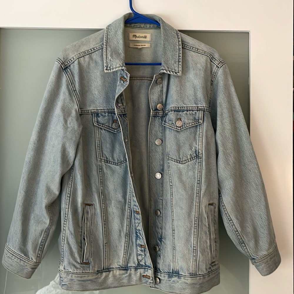 Madewell oversized trucker jean jacket in Fitzgerald wash - sold out online